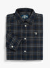 Thomas Brown Shirt Oliver Shirt in Navy Mustard Check