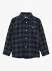 Thomas Brown Shirt Oliver Shirt in Navy Mustard Check