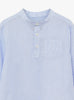 Thomas Brown Shirt Oscar Shirt in Blue Stripe