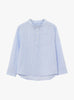 Thomas Brown Shirt Oscar Shirt in Blue Stripe