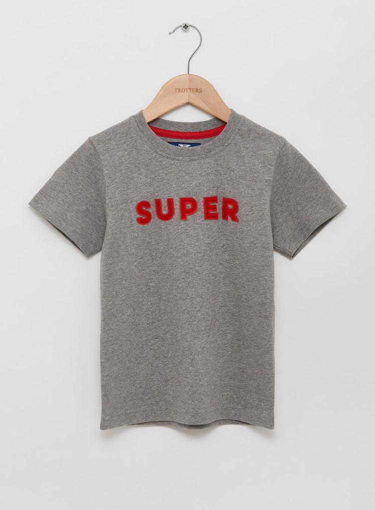 Thomas Brown T-Shirt Super Slogan T-Shirt - Trotters Childrenswear