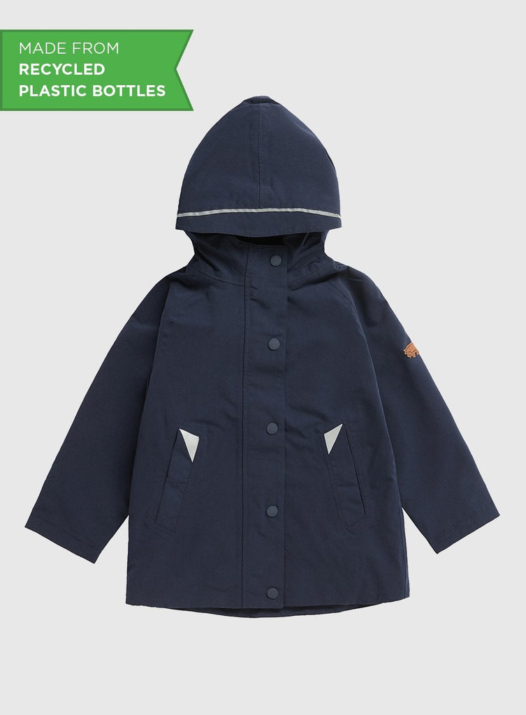 Töastie Rainmac Toastie Waterproof Raincoat in Navy - Trotters Childrenswear