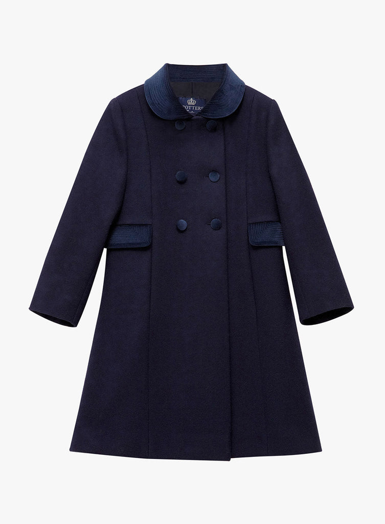 Trotters Heritage Coat Classic Coat in Navy