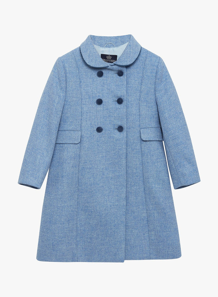 Trotters Heritage Coat Classic Coat in Pale Blue