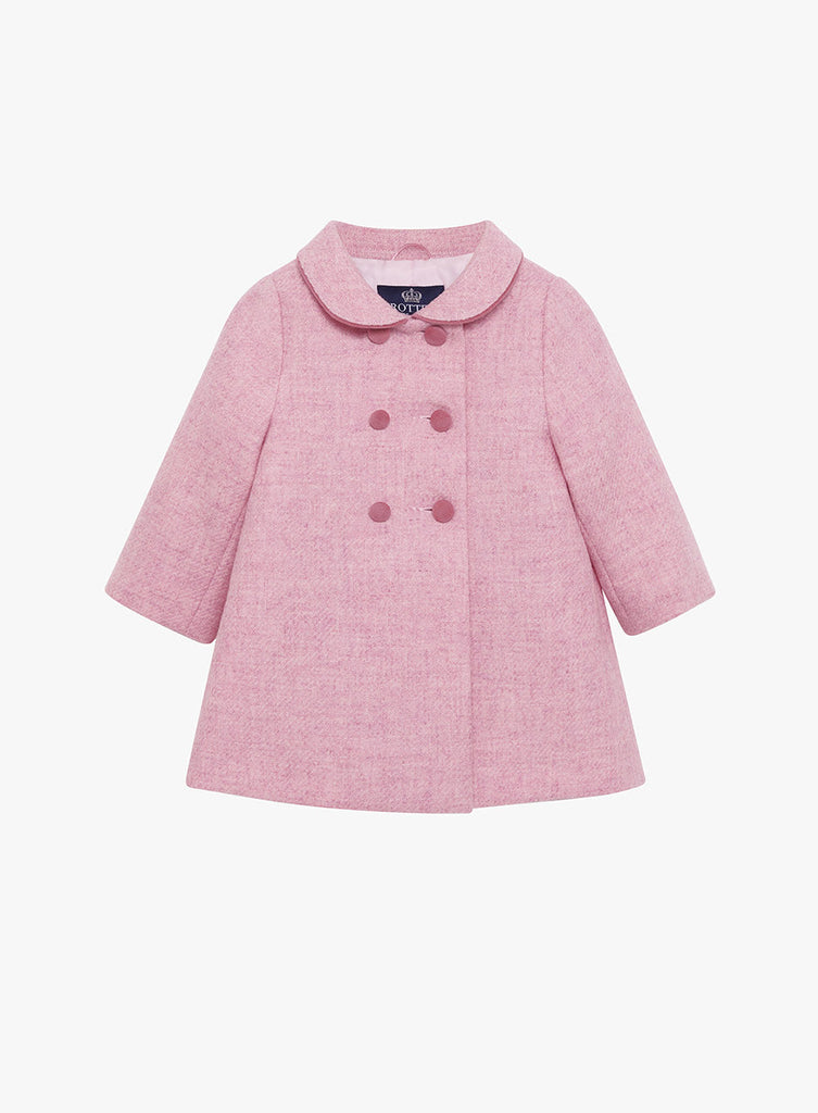 Trotters Heritage Little Classic Coat in Pale Pink in pink