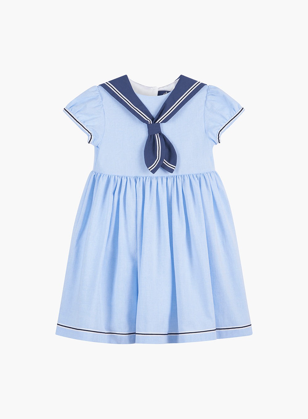 Trotters Heritage Girls Philippa Sailor Dress Pale Blue Trotters London