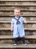 Trotters Heritage Romper Little Charlie Sailor Romper in Pale Blue
