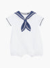 Trotters Heritage Romper Little Charlie Sailor Romper in White
