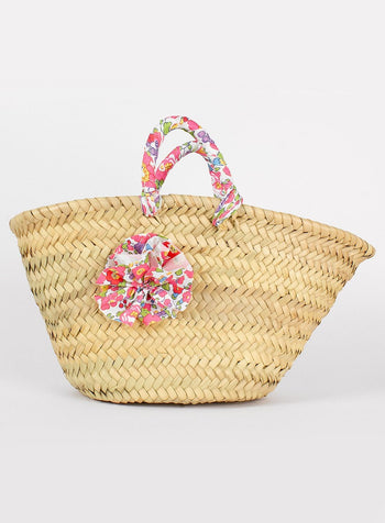 Trotters Swim Bag ONESIZE Straw Bag in Pink Betsy - Trotters Childrenswear