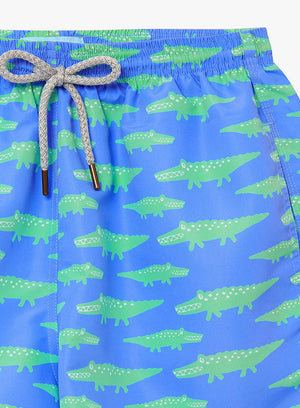 Trotters Swim Swimshorts Mens Daddy & Me Swimshorts in Blue Croc