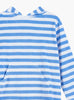 Trotters Swim Swimshorts Towelling Hoody in Blue Stripe