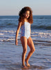 Trotters Swim Swimsuit Frill Swimsuit in Blue Betsy