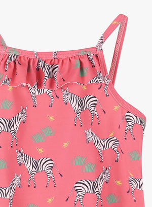 Trotters Swim Swimsuit Frill Swimsuit in Zebra