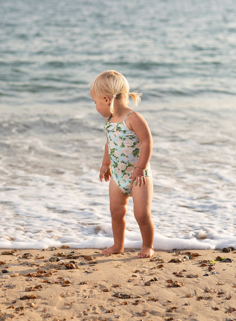 Baby Frill Swimsuit in Aqua Carline