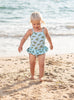 Trotters Swim Swimsuit Little Peplum Swimsuit in Turtle - Trotters Childrenswear