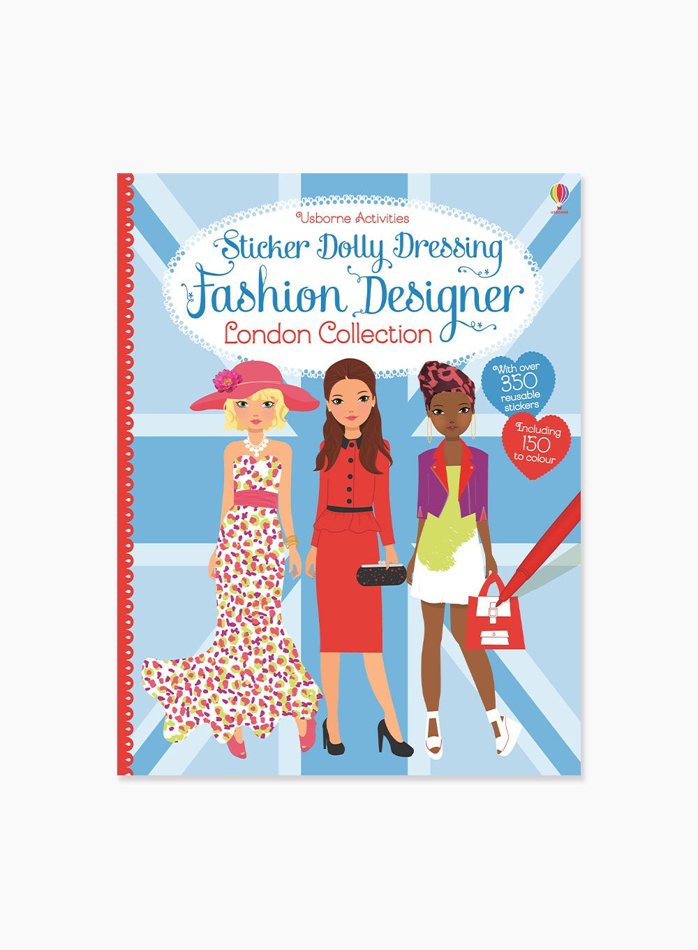 Usborne's Dolly Dressing Fashion Designer London Sticker Book | Trotters Childrenswear Usborne's Dolly Dressing Fashion Designer London Sticker Book | Trotters Childrenswear