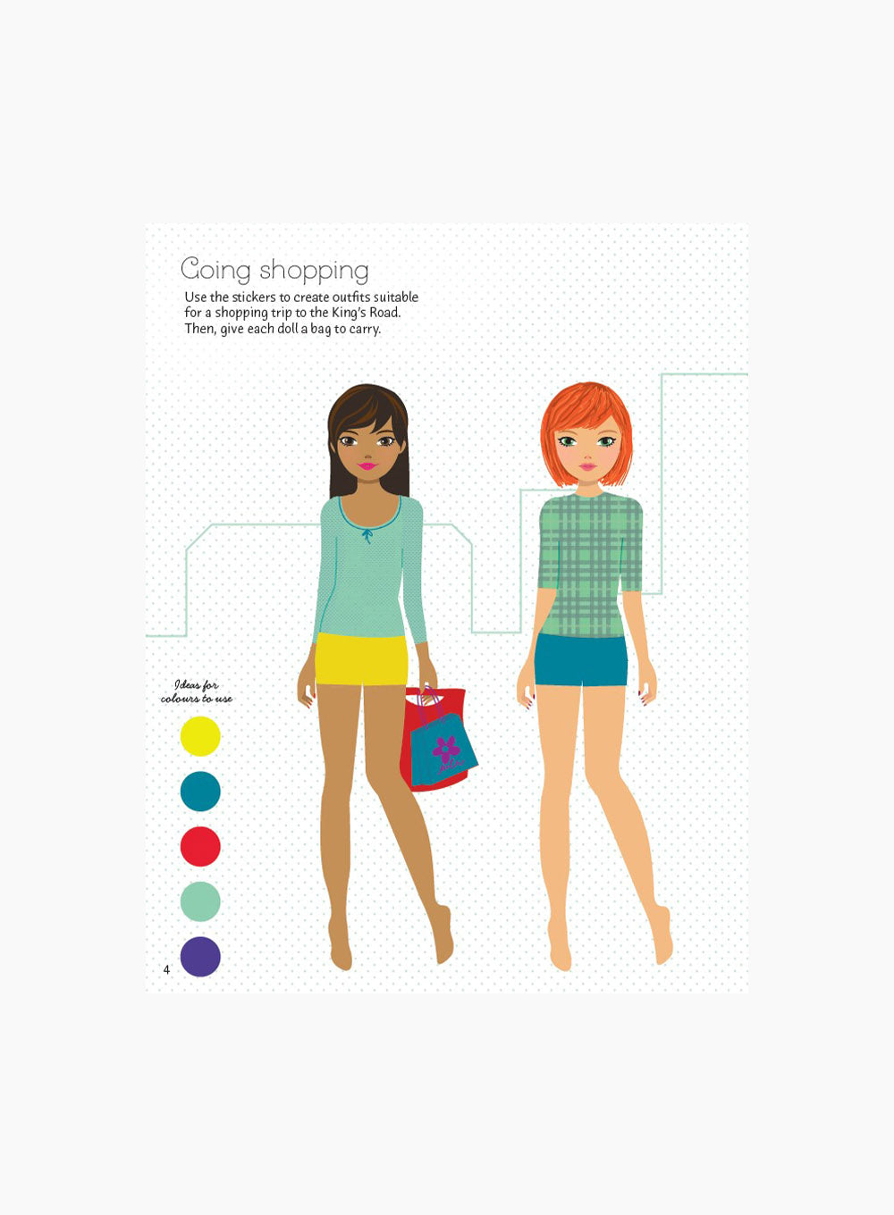 Usborne's Dolly Dressing Fashion Designer London Sticker Book | Trotters Childrenswear Usborne's Dolly Dressing Fashion Designer London Sticker Book | Trotters Childrenswear